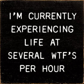 I'm Currently Experiencing Life At Several WTF's Per Hour (Color: Old Black)