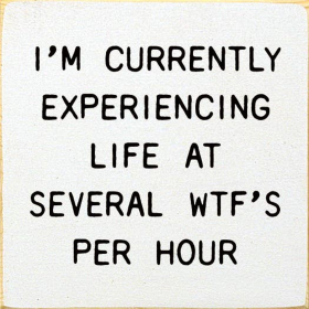 I'm Currently Experiencing Life At Several WTF's Per Hour (Color: Old Cottage White)