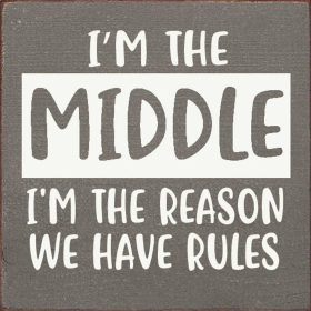 I'm The Middle I'm The Reason We Have Rules (Color: Old Anchor Gray)