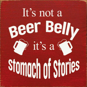 It's not a beer belly, it's a stomach of stories (Color: Old Red)