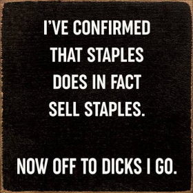 I've confirmed that Staples does in fact sell staples... (Color: Old Black)