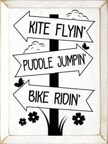 Kite Flyin' Puddle Jumpin' Bike Ridin' (Color: Old Cottage White)