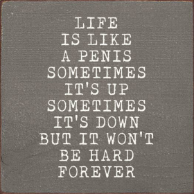 Life Is Like A Penis Sometimes It's Up Sometimes It's Down (Color: Old Anchor Gray)