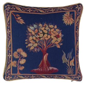 Cushion Cover Art Apocalypse Tapestry Tree Of Life (Color: Blue, size: W45X45Cm(W18X18Inch))