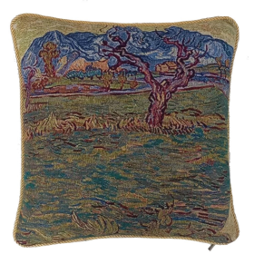 Cushion Cover Art Van Gogh (Color: Champ Presal Pilles, size: W45X45Cm(W18X18Inch))