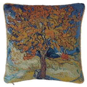 Cushion Cover Art Van Gogh (Color: Mulburry Tree, size: W45X45Cm(W18X18Inch))