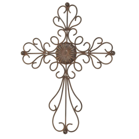 Wall Cross Metal (size: 16")