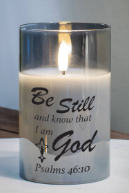 Led Candle Be Still & Know Ps 46:10 (size: 5in)