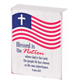 Tabletop Plaque Flag Blessed Is The (size: 3x4)