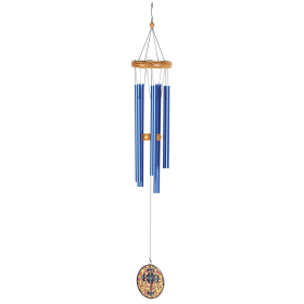 Windchime Cross Sail (Color: blue & orange, size: 35")