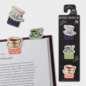 Mini-Marks Magnetic Bookmarks (Color: Tea Cups)