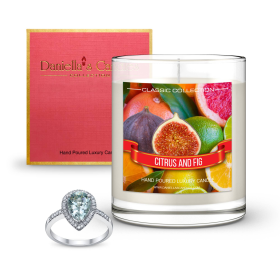 Citrus and Fig Jewelry Candle Natural Soy Wax (size: 6)