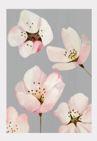 Art Print (Color: Cherry Blossoms on Grey, size: large)