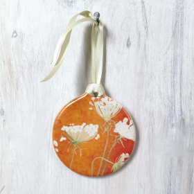 Room Ornament (Color: Queen Anne's Lace on Rusty Orange)