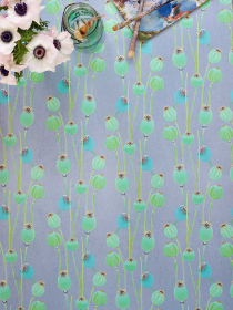 Wallpaper (Color: Poppy Pods on Grey, size: 2' x 27' Roll)