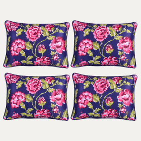 Floral Printed Throw Pillow Covers (size: 14 x 20 Inches)