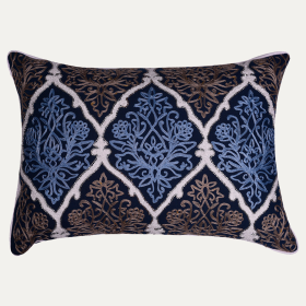 Throw Pillow Cover (Color: Blue And Brown, size: 14 x 20 Inches)