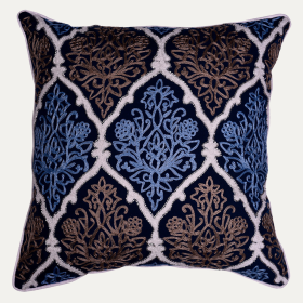 Throw Pillow Cover (Color: Blue And Brown, size: 18 x 18 Inches)