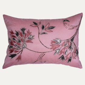 Throw Pillow Cover (Color: Pink, size: 14 x 20 Inches)