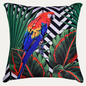 Throw Pillow Cover (Color: Parrots, size: 18 x 18 Inches)