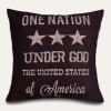 Patriotic Design Printed Throw Pillow Cover