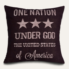 Patriotic Design Printed Throw Pillow Cover (size: 23 x 18 Inches)