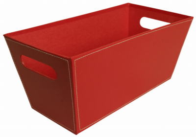 13" Paperboard Tote (Color: Red)