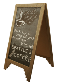 Chalkboard Display Sign (Color: Brown)