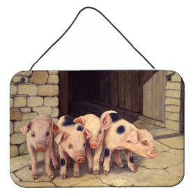 Wall or Door Hanging Prints (Color: Pigs Piglets by Daphne Baxter, size: 8 x 12)