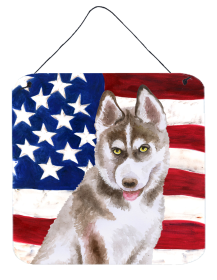 Siberian Husky - Grey Wall or Door Hanging Prints (Color: Siberian Husky - Grey, size: 6 x 6)