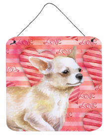 Chihuahua Leg up Wall or Door Hanging Prints (Color: Chihuahua Leg up, size: 6 x 6)