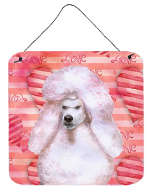 Poodle - Standard - White Wall or Door Hanging Prints (Color: Poodle - Standard - White, size: 6 x 6)