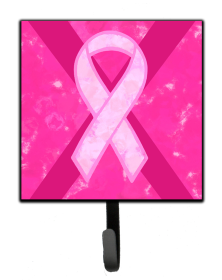 Ribbon - Disease Awareness Design Leash or Key Holder (Color: Breast Cancer Battle Flag, size: 4.25 x 7)