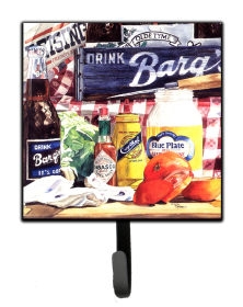 Food/Drink Design Leash or Key Holder (Color: Blue Plate Mayonaise, Barq's and a tomato sandwich, size: 4.25 x 7)