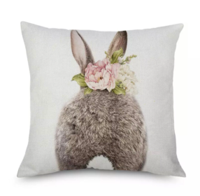 Spring/ Easter Throw Pillow Covers (Color: Back, size: 18"x18")