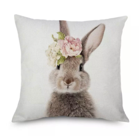 Spring/ Easter Throw Pillow Covers (Color: Front, size: 18"x18")