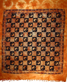 Checkered Sun & Moon with Tassels Tapestry (Color: Brown/Orange, size: 90 x 80)