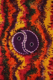 Yin Yang Tie Dye Tapestry (Color: yellow, size: 80 x 55)