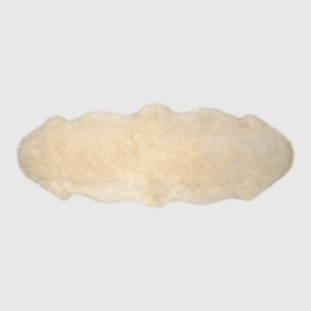 SHABBY CHIC SHEEPSKIN RUG (Color: Champagne, size: CHAMPAGNE)