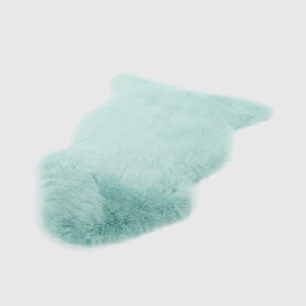 SHABBY CHIC SHEEPSKIN SINGLE PELT RUG (Color: EGGSHELL BLUE, size: EGGSHELL BLUE)