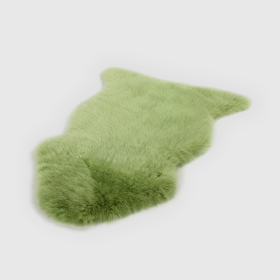 SHABBY CHIC SHEEPSKIN SINGLE PELT RUG (Color: LEAF GREEN, size: LEAF GREEN)