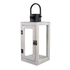 Rustic Woodland Lantern (Color: White)