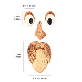 1pc Funny Tree Faces Decor; Old Man Tree Face Decoration; Yard Art (Color: A)